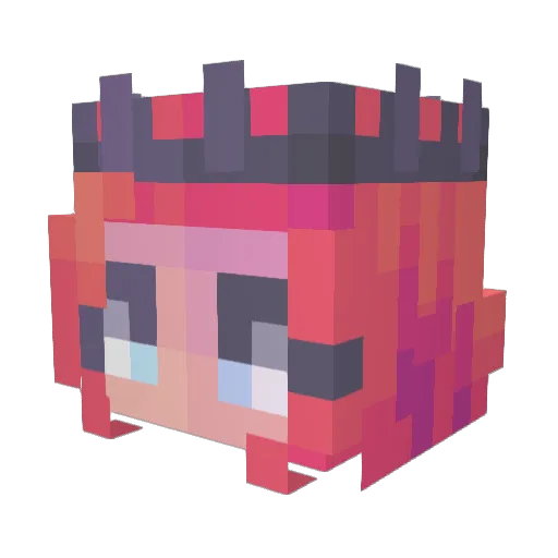 _WhiteRaven93_ Minecraft avatar head, 3D render
