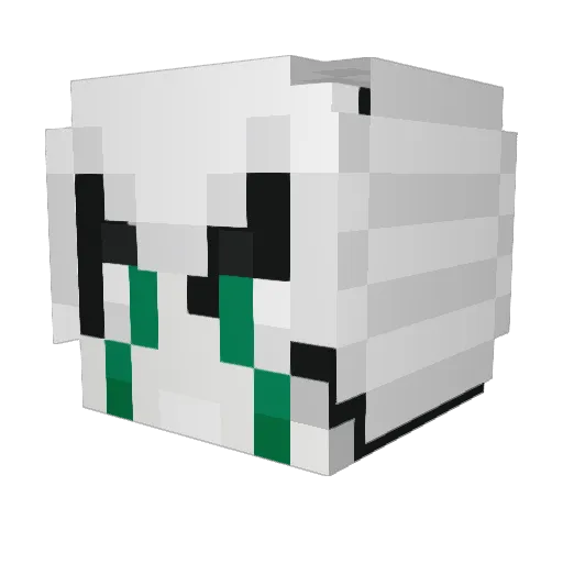 _WhiteSky_ Minecraft avatar head, 3D render