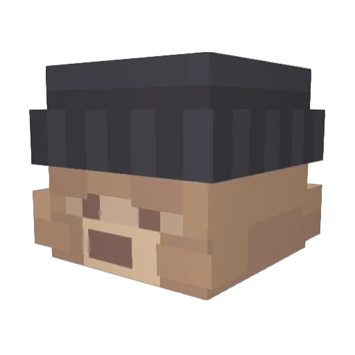 _Wibe Minecraft avatar head, 3D render