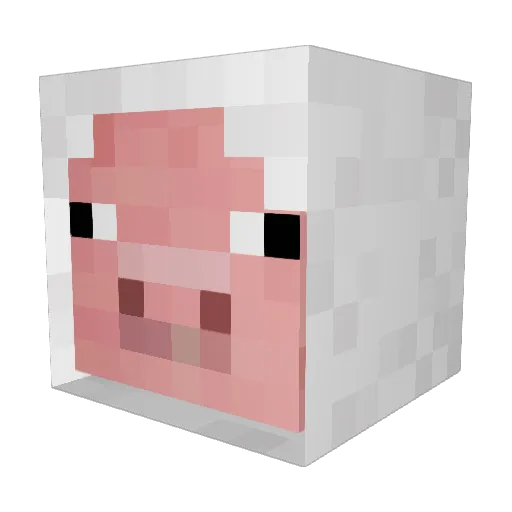 _Wikto_r Minecraft avatar head, 3D render