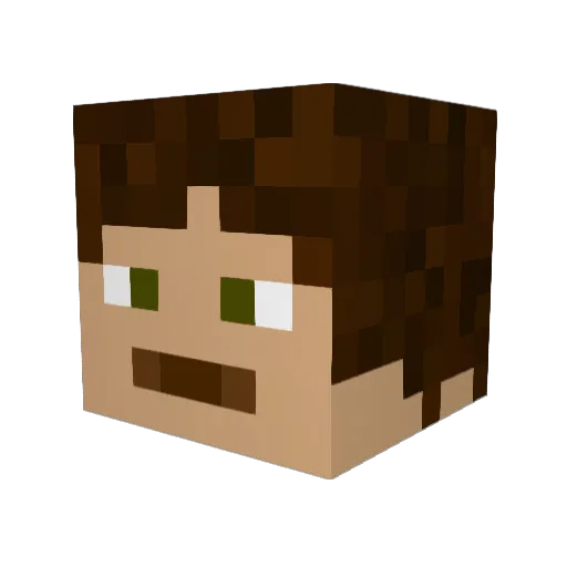 _WildRocker_ Minecraft avatar head, 3D render