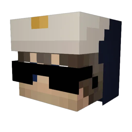 _Williammed_ Minecraft avatar head, 3D render