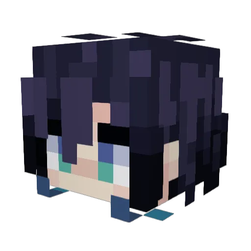 _WindDog_ Minecraft avatar head, 3D render