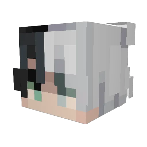 _Window__ Minecraft avatar head, 3D render