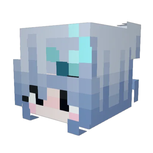 _WinterXx Minecraft avatar head, 3D render