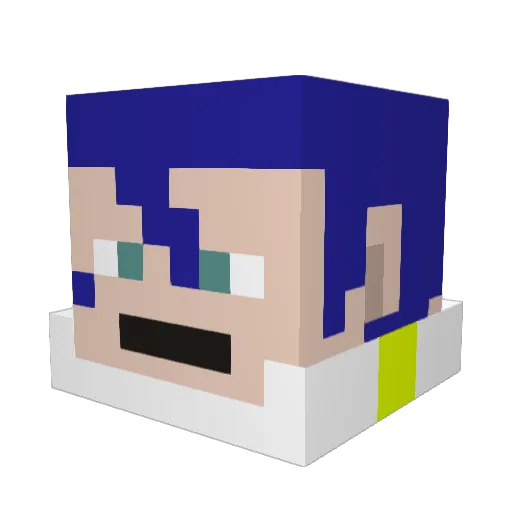 _Wizahd_ Minecraft avatar head, 3D render