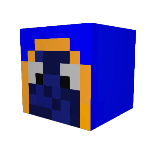 _WizardySquid_ Minecraft avatar head, 3D render