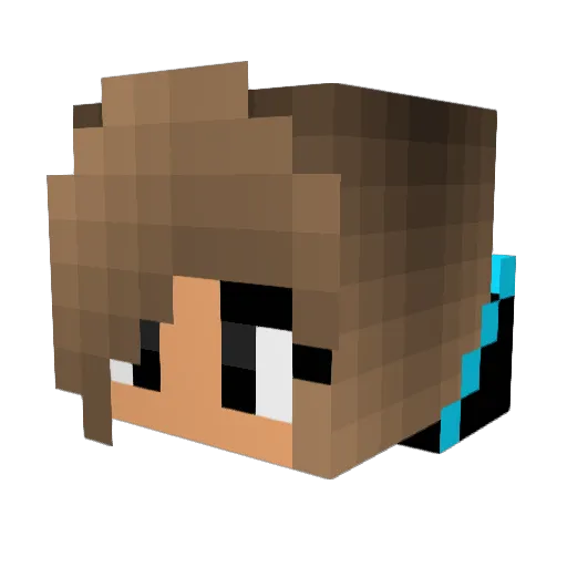 _WolfieForevs_ Minecraft avatar head, 3D render