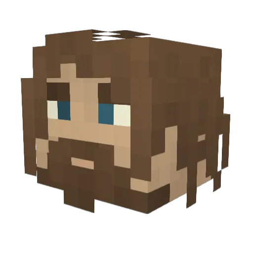 _WraithKing_ Minecraft avatar head, 3D render