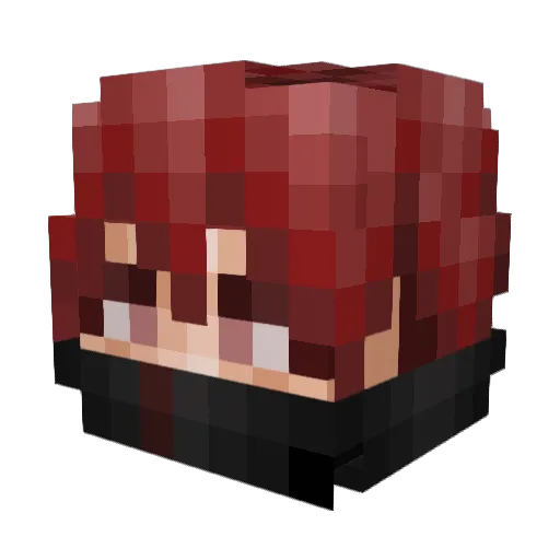 _X07 Minecraft avatar head, 3D render