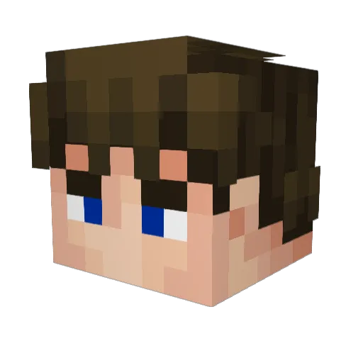 _X1sh_ Minecraft avatar head, 3D render