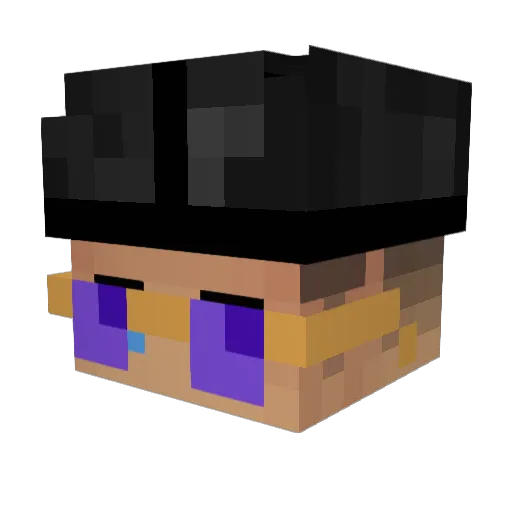 _X7L0 Minecraft avatar head, 3D render