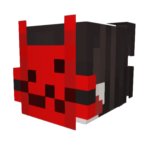 _XChara Minecraft avatar head, 3D render