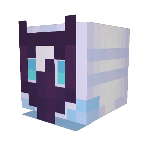 _XD001_ Minecraft avatar head, 3D render