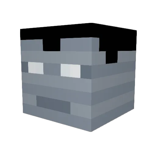 _XFACTOR_ Minecraft avatar head, 3D render