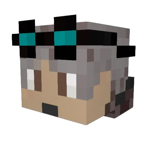 _XFIN_ Minecraft avatar head, 3D render