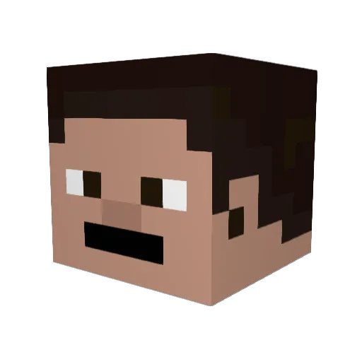 _XSimoX_ Minecraft avatar head, 3D render