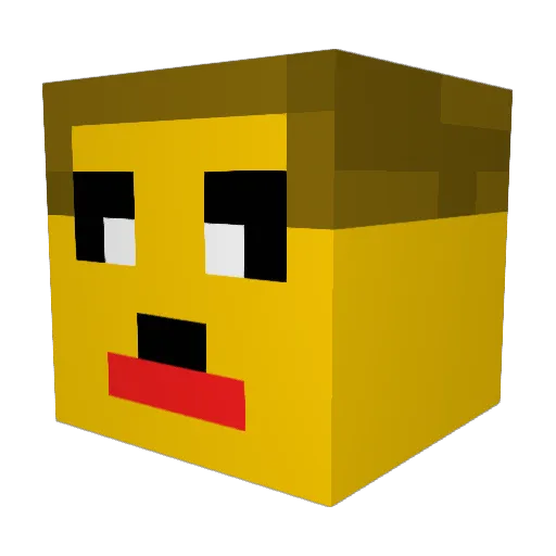 _X_MASK_X_ Minecraft avatar head, 3D render