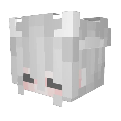 _X_Panda_X_ Minecraft avatar head, 3D render