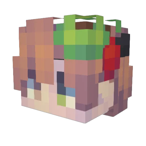 _X_Spades_X Minecraft avatar head, 3D render