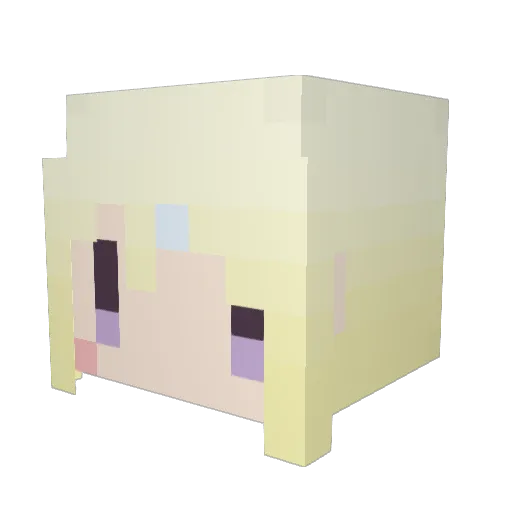 _X_y_z_ Minecraft avatar head, 3D render