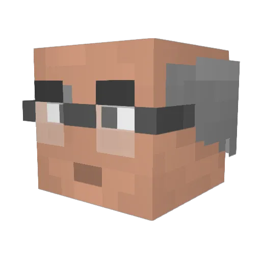 _Xaken_ Minecraft avatar head, 3D render
