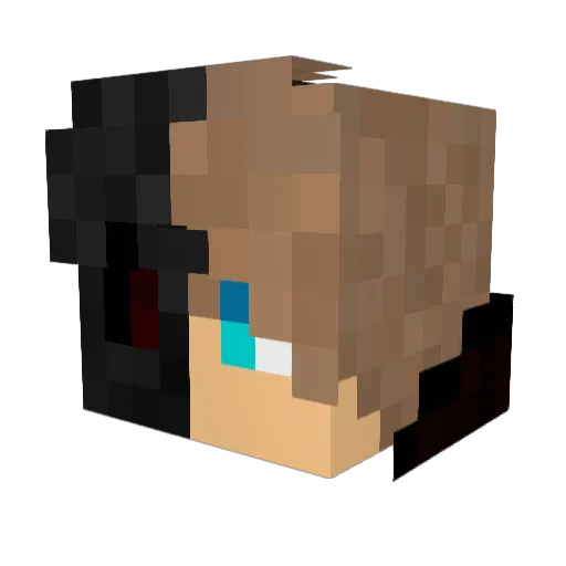 _Xarel Minecraft avatar head, 3D render