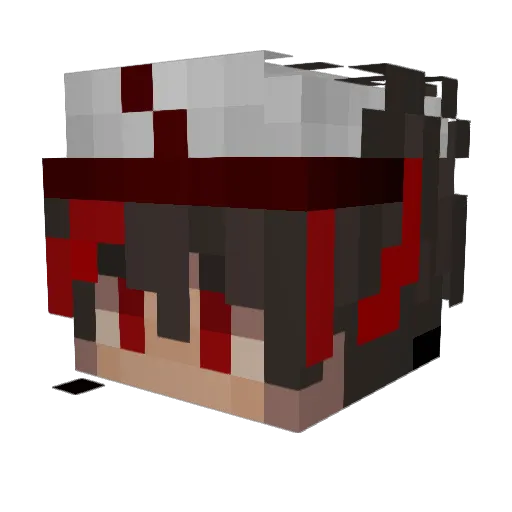 _Xauk_ Minecraft avatar head, 3D render
