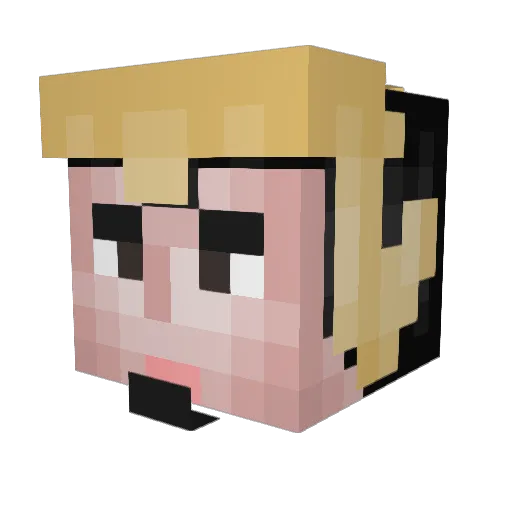 _XeLuZ_ Minecraft avatar head, 3D render