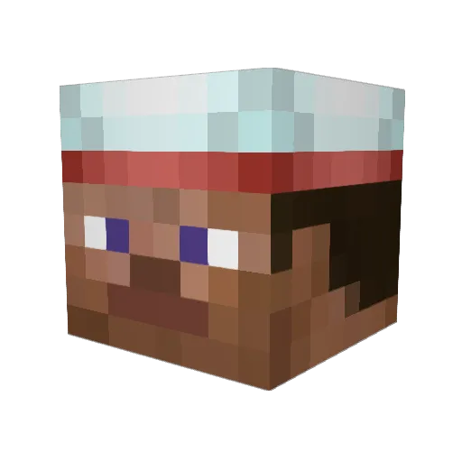 _Xebia Minecraft avatar head, 3D render