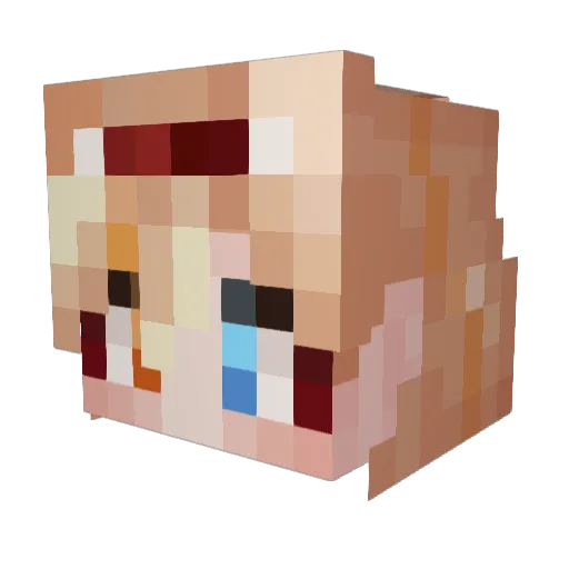 _Xelias Minecraft avatar head, 3D render