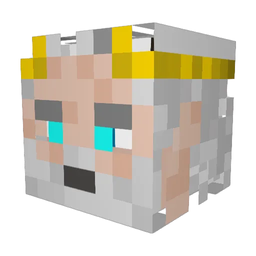 _Xelius_ Minecraft avatar head, 3D render