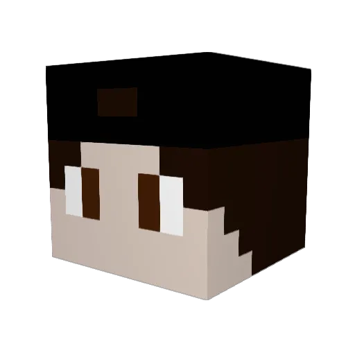 _Xense Minecraft avatar head, 3D render