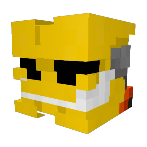 _Xeo_ Minecraft avatar head, 3D render