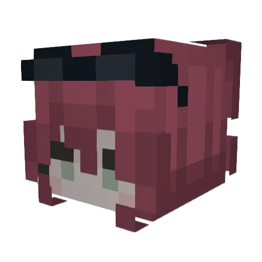 _Xero_42_ Minecraft avatar head, 3D render