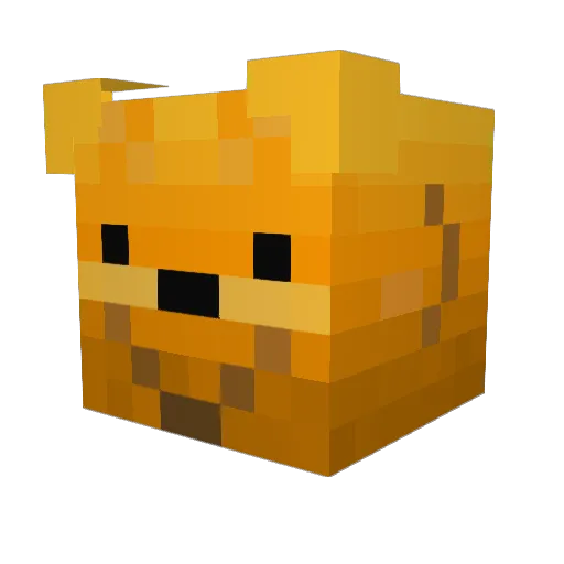 _Xi_Jin_Pooh_ Minecraft avatar head, 3D render