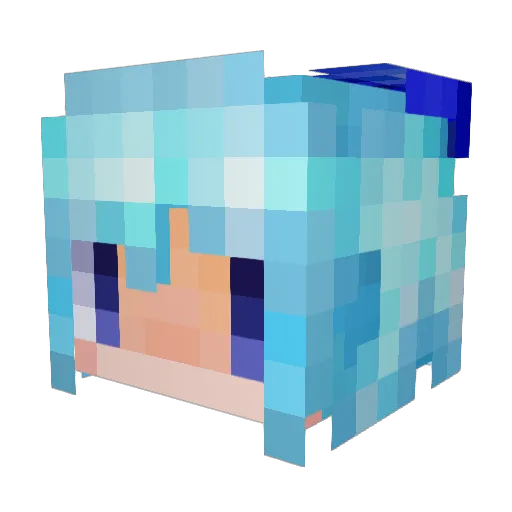 _Xia_mu_ Minecraft avatar head, 3D render