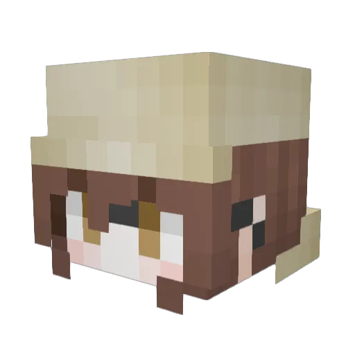 _XiangCai_ Minecraft avatar head, 3D render