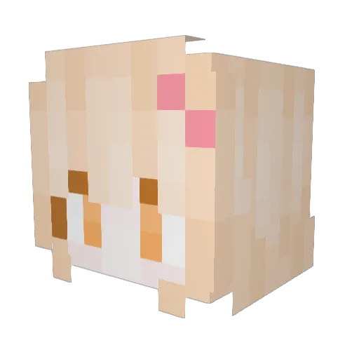 _XiaoChengzi_ Minecraft avatar head, 3D render