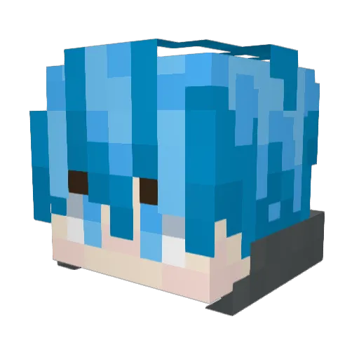 _Xiao_Kong_ Minecraft avatar head, 3D render