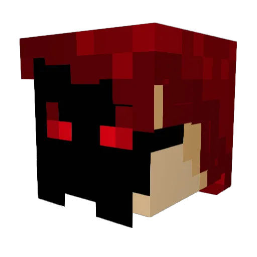_Xon_ Minecraft avatar head, 3D render