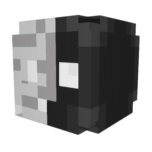 _Xsky Minecraft avatar head, 3D render