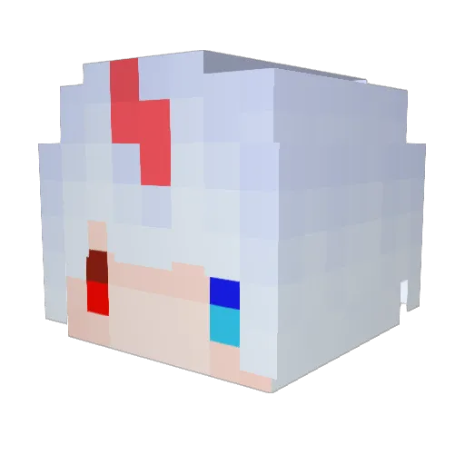 _Xuuu Minecraft avatar head, 3D render
