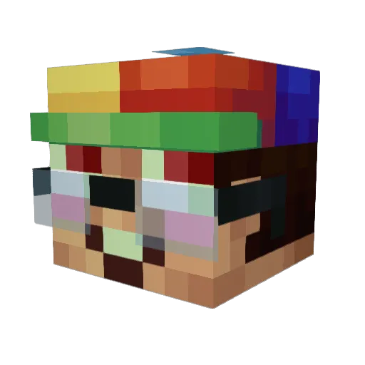 _Xyec0c_okak_ Minecraft avatar head, 3D render