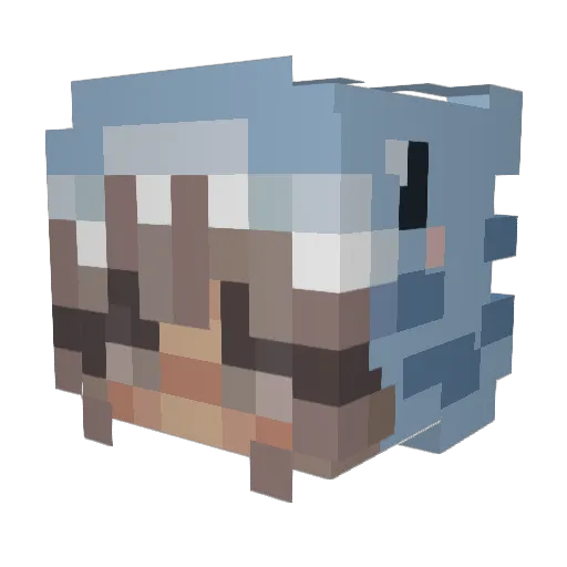 _Xythe Minecraft avatar head, 3D render