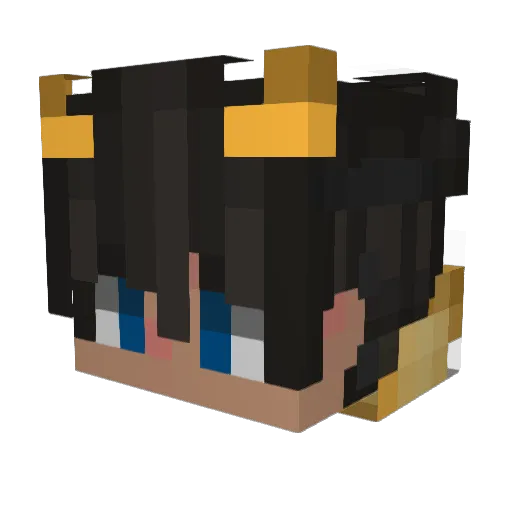 _Xyu Minecraft avatar head, 3D render
