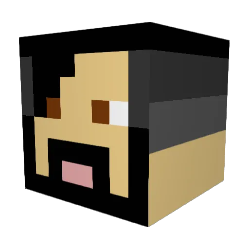 _Y0RCH_ Minecraft avatar head, 3D render
