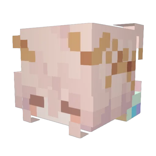 _Y3TUb45G_ Minecraft avatar head, 3D render