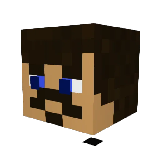 _YZO Minecraft avatar head, 3D render