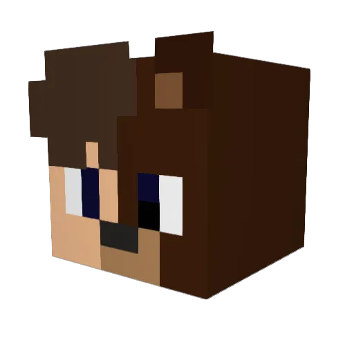 _YaRick_ Minecraft avatar head, 3D render